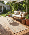 Garden Lattice Charm Collection Area Rug -  Pergola (Beige) Runner Beige  lifestyle 57