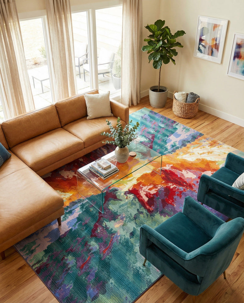 Urban Terrace Collection Area Rug -  Laneway Rectangle Multi  lifestyle 62