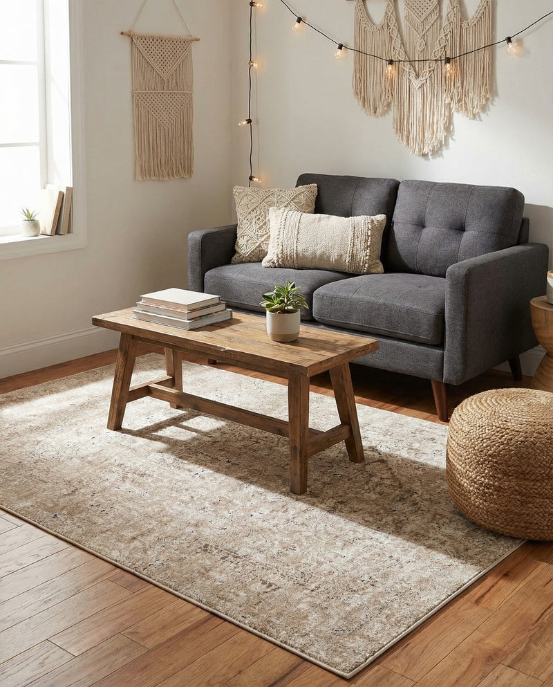 Coastal Manor Collection Area Rug -  Wavecrest Rectangle Beige  lifestyle 14