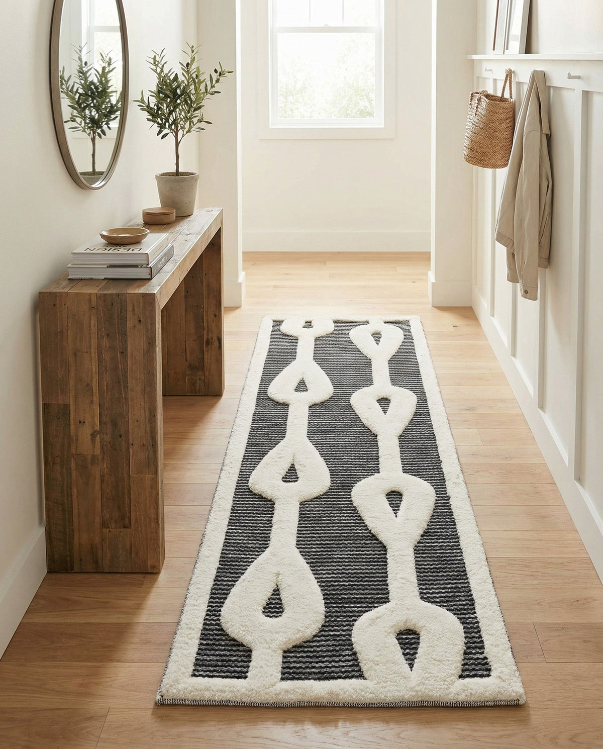Monochrome Collection Area Rug -  Marble Runner Gray  lifestyle 84