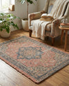 Savannah Threads Collection Area Rug -  Negev Rectangle Antique Red  lifestyle 3