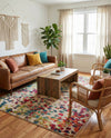Outdoor Marrakesh Collection Area Rug -  Oujda Rectangle Multi  lifestyle 25
