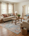 Coastal Haven Collection Area Rug - Seabreeze (Blue) Rectangle Blue  lifestyle 26