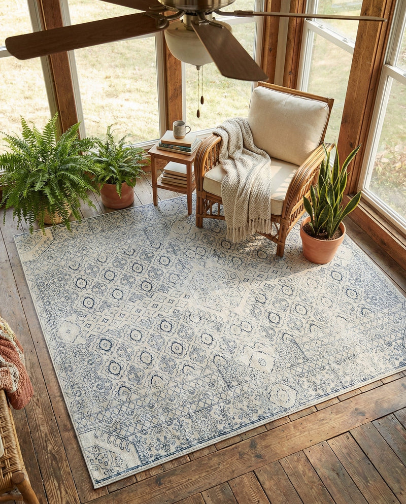 Coastal Haven Collection Area Rug -  Shoreline Rectangle Gray  lifestyle 10