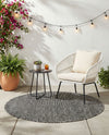 Jill Zarin Sedona Oasis Outdoor Collection Area Rug - Coconino (Black Sky) Round Black Sky  lifestyle 53