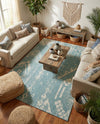 Desert Nomad Terrace Collection Area Rug - Sahara (Light Aqua) Rectangle Light Aqua  lifestyle 5