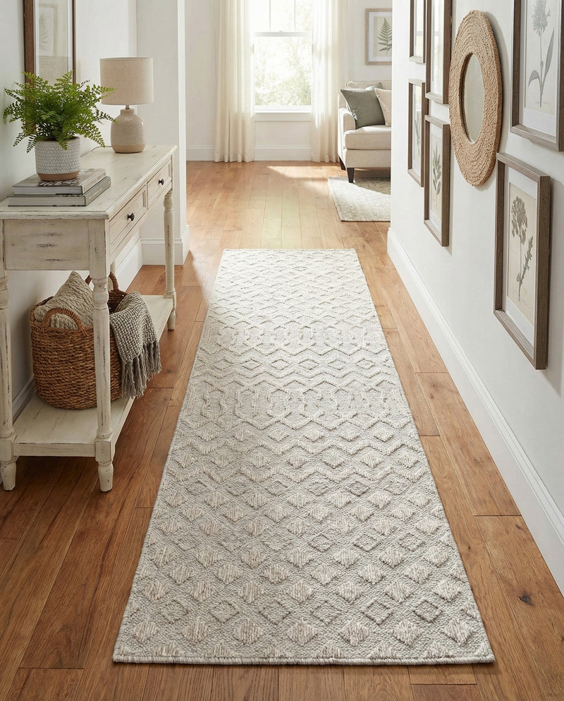Garden Lattice Charm Collection Area Rug -  Pergola (Grey) Runner Grey  lifestyle 58