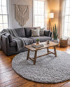 Alpine Plush Collection Area Rug -  Cortina (Sterling) Round Sterling  lifestyle 28