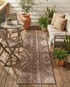 Desert Nomad Terrace Collection Area Rug - Sahara (Brown) Runner Brown  lifestyle 53