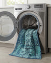 Chateau Elegance Collection Area Rug -  Louvre Rectangle Blue  lifestyle 78