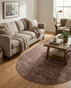 Sahara Essence Collection Area Rug - Oasis (Brown) Oval Brown  lifestyle 48