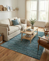 Bloomsbury Elegance Collection Area Rug -  Kensington (Blue) Rectangle Blue  lifestyle 10