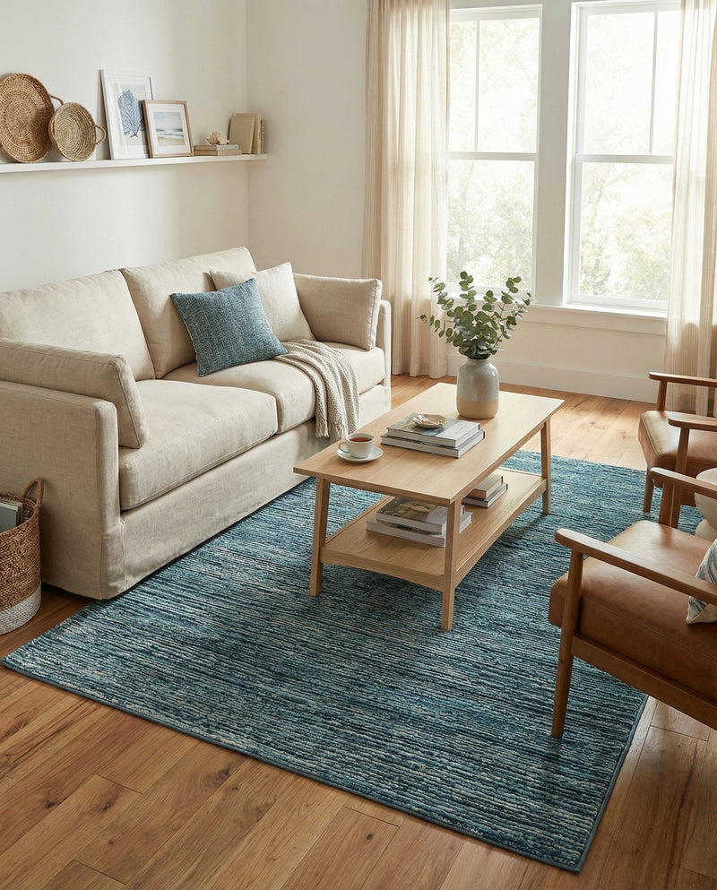 Bloomsbury Elegance Collection Area Rug -  Kensington (Blue) Rectangle Blue  lifestyle 10