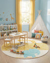 Wonder Tykes Collection Area Rug -  Wonderland Round Ivory  lifestyle 43