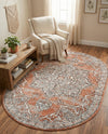Mykonos Manor Collection Area Rug -  Tinos (Salmon Pink) Oval Salmon Pink  lifestyle 62