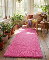 Plush Oasis Collection Area Rug - Serenity (Taffy Pink) Runner Taffy Pink  lifestyle 53