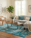 Georgetown Rugs Collection Area Rug - Dupont (Turquoise) Rectangle Turquoise  lifestyle 7