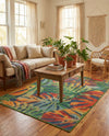 Coastal Terrace Collection Area Rug -  Pier Rectangle Multi  lifestyle 5