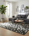 Urban Terrace Collection Area Rug -  Mercer Rectangle Black and White  lifestyle 13