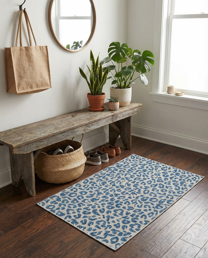 Savannah Escape Collection Area Rug -  Amazon (Blue) Rectangle Blue  lifestyle 19