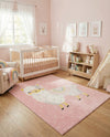 Wonder Tykes Collection Area Rug -  Marvel Rectangle Pink  lifestyle 18
