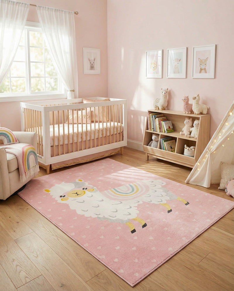 Wonder Tykes Collection Area Rug -  Marvel Rectangle Pink  lifestyle 18