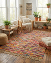 Tulum Trellis Collection Area Rug - Casablanca Rectangle Multi  lifestyle 6