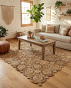 Woven Seaside Jute Collection Area Rug - Whittaker Square Natural  lifestyle 78