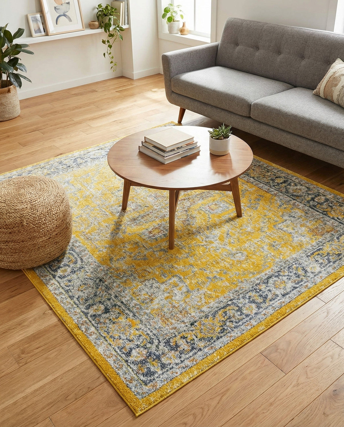 Caribbean Breeze Collection Area Rug -  Andros Square Yellow  lifestyle 137