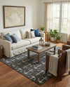 Seaside Haven Rugs Collection Area Rug - Sapphire (Charcoal) Rectangle Charcoal  lifestyle 24