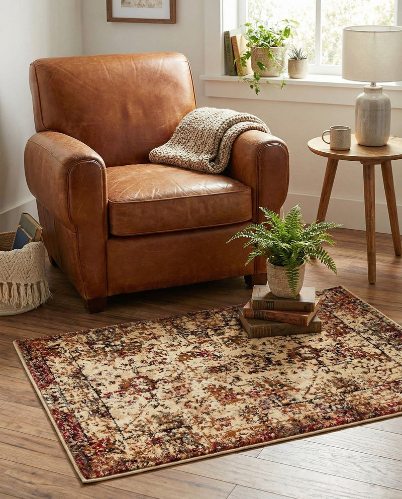 Neptune Elegance Collection Area Rug -  Galatea (Beige Cream) Rectangle Beige Cream  lifestyle 10