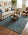 Riviera Elegance Collection Area Rug - Antibes (Blue) Rectangle Blue  lifestyle 22