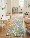 Wonder Tykes Collection Area Rug -  Chromatic Runner Multi  lifestyle 48