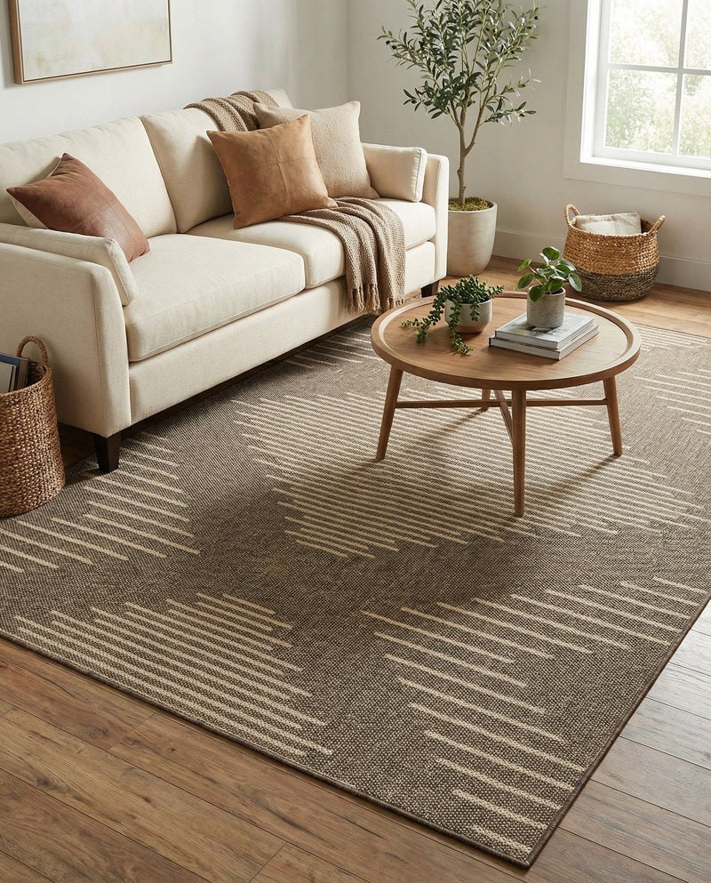 Sahara Sands Collection Area Rug -  Merimde Rectangle Brown  lifestyle 23