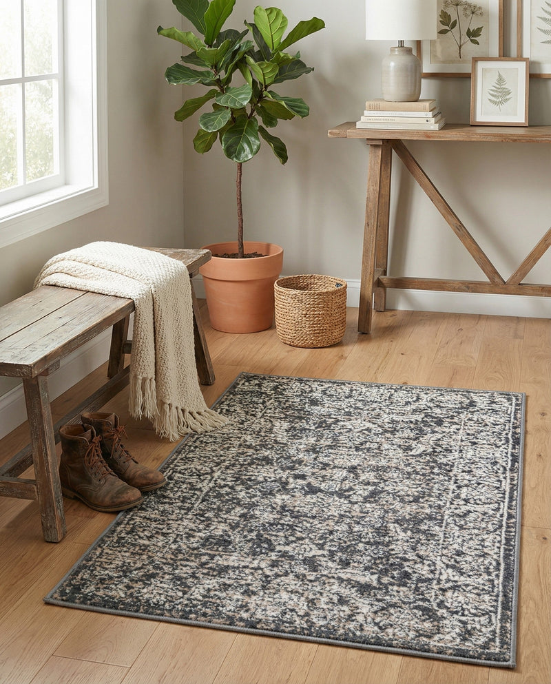 Metro Heights Collection Area Rug -  Astoria Rectangle Navy Blue  lifestyle 15