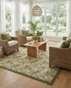 Seaside Blooms Collection Area Rug -  Verdant Rectangle Green  lifestyle 4