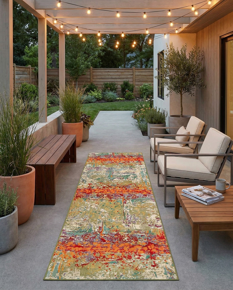 Urban Terrace Collection Area Rug -  Terrace Runner Multi  lifestyle 52