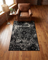 Riviera Elegance Collection Area Rug -  Monaco (Black) Rectangle Black  lifestyle 32