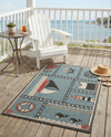 Seaside Haven Rugs Collection Area Rug -  Anchorage Rectangle Blue  lifestyle 25