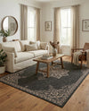 Patio Heritage Collection Area Rug -  Charleston (Charcoal Gray) Rectangle Charcoal Gray  lifestyle 7