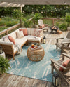 Desert Nomad Terrace Collection Area Rug - Sahara (Light Aqua) Rectangle Light Aqua  lifestyle 19