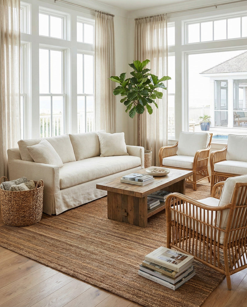 Coastal Haven Jute Collection Area Rug - Malibu Rectangle Sepia Brown  lifestyle 15