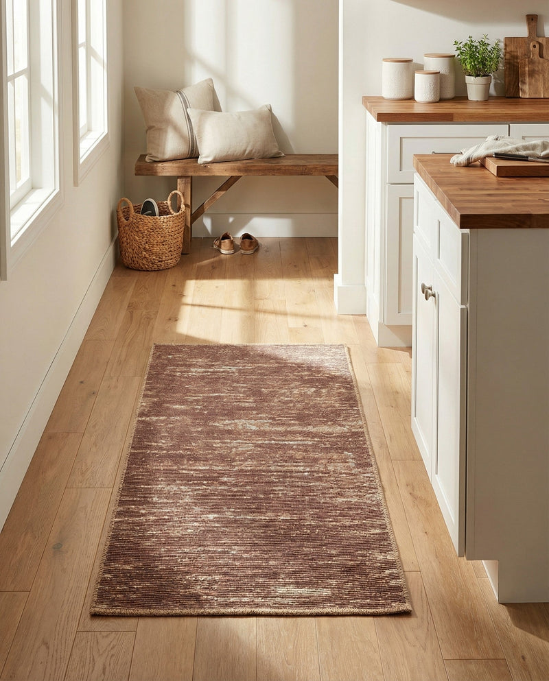 Sahara Essence Collection Area Rug - Oasis (Brown) Runner Brown  lifestyle 63
