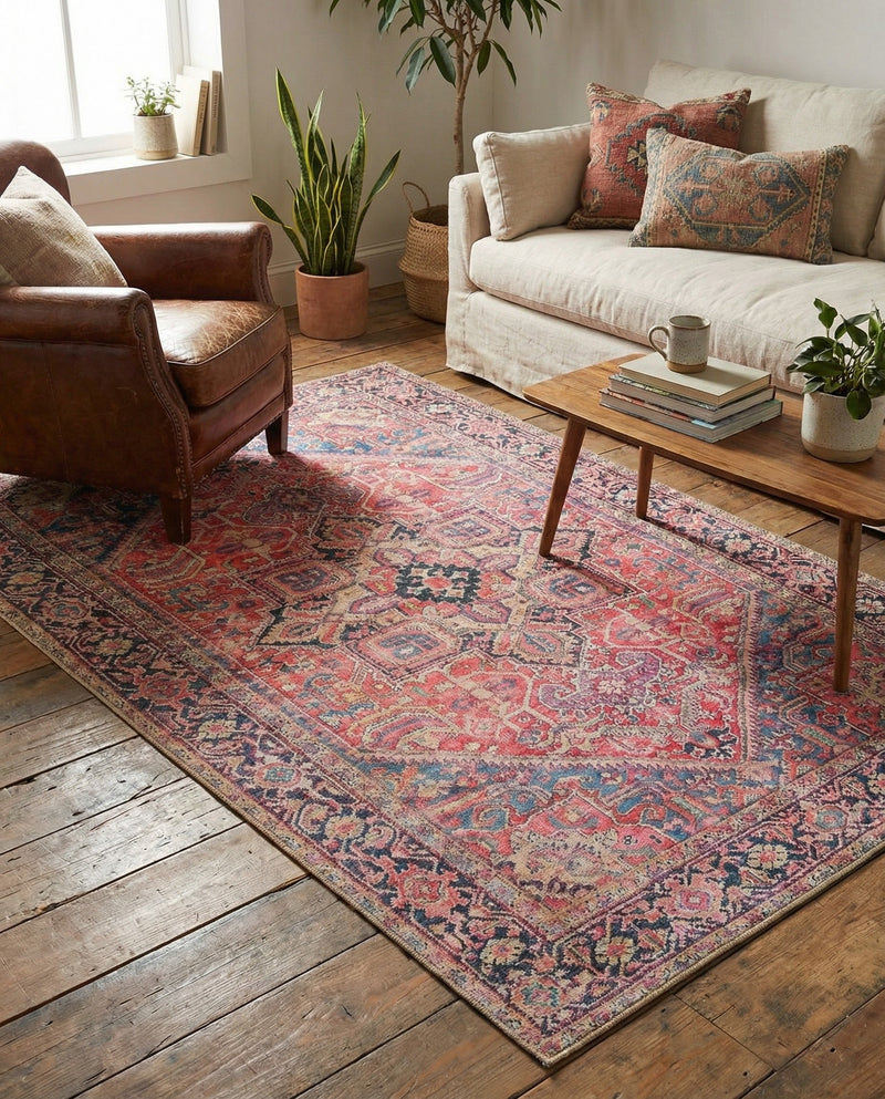 Heritage Elegance Collection Area Rug -  Alhambra Rectangle Red  lifestyle 11