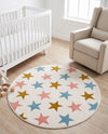 Wonder Tykes Collection Area Rug -  Fantasia Round Multi  lifestyle 55