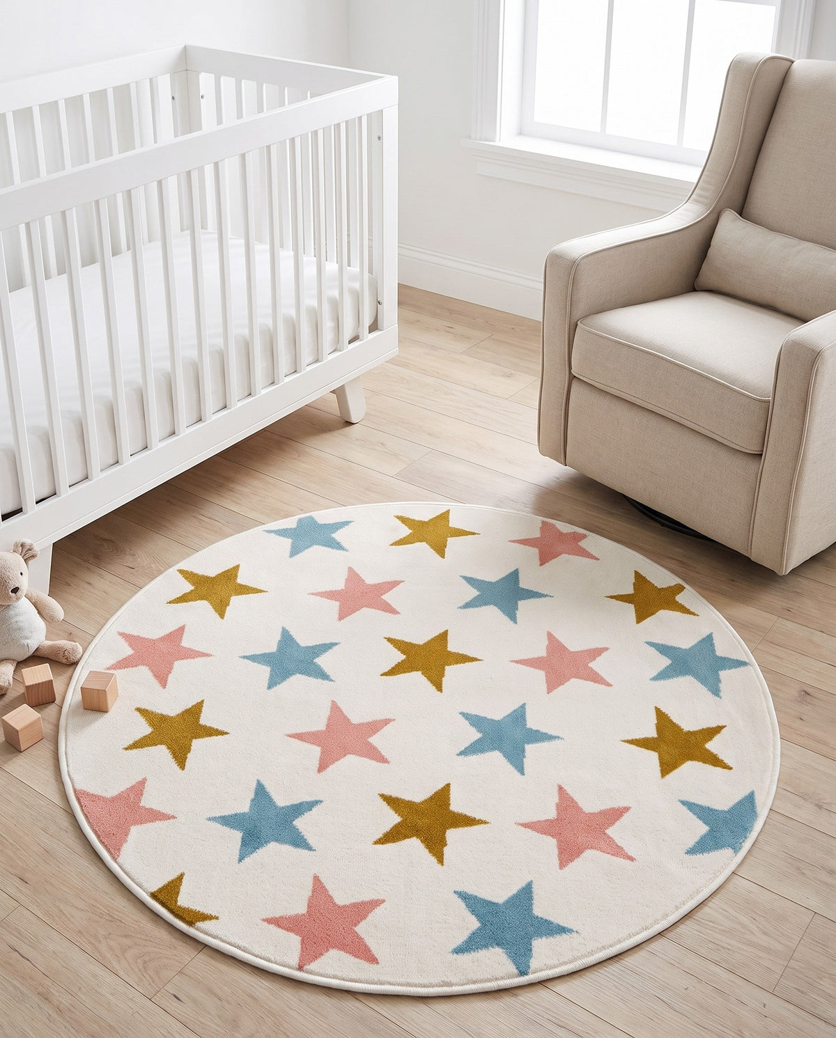 Wonder Tykes Collection Area Rug -  Fantasia Round Multi  lifestyle 55
