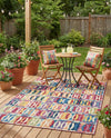 Urban Terrace Collection Area Rug -  Boardwalk Rectangle Multi  lifestyle 10