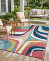 Urban Terrace Collection Area Rug - Venice Rectangle Multi  lifestyle 6