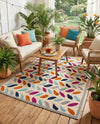 Bahama Breeze Outdoor Collection Area Rug - Nassau Rectangle Beige  lifestyle 33