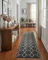 Trellis Mosaic Collection Area Rug - Arborville (Dark Gray) Runner Dark Gray  lifestyle 51